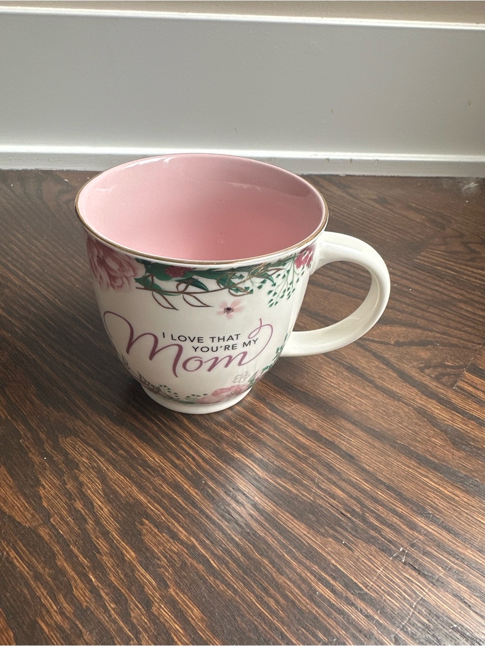 Christian Art Gifts “I Love That You're My Mom” Floral Ceramic Mug
